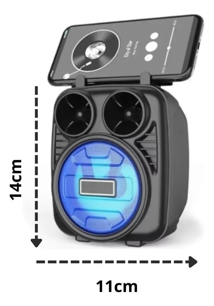CAIXA SOM BLUETOOTH C/SUPORTE CELULAR